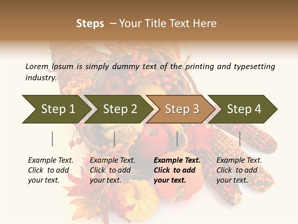 October Thanksgiving Cornucopia PowerPoint Template