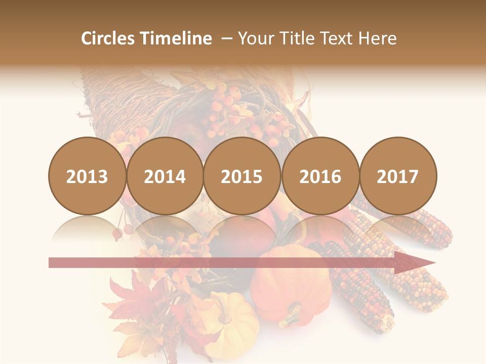 October Thanksgiving Cornucopia PowerPoint Template