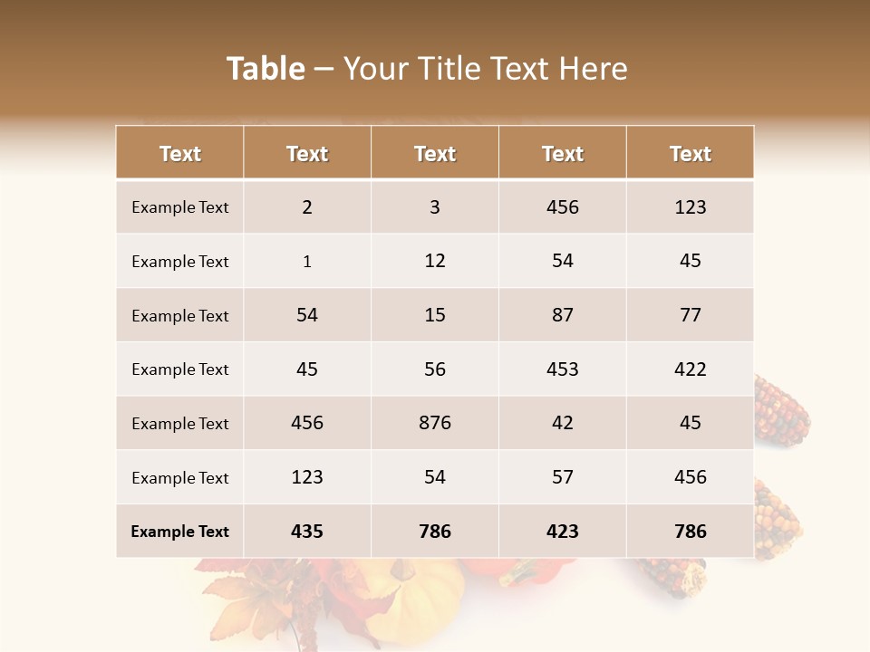 October Thanksgiving Cornucopia PowerPoint Template