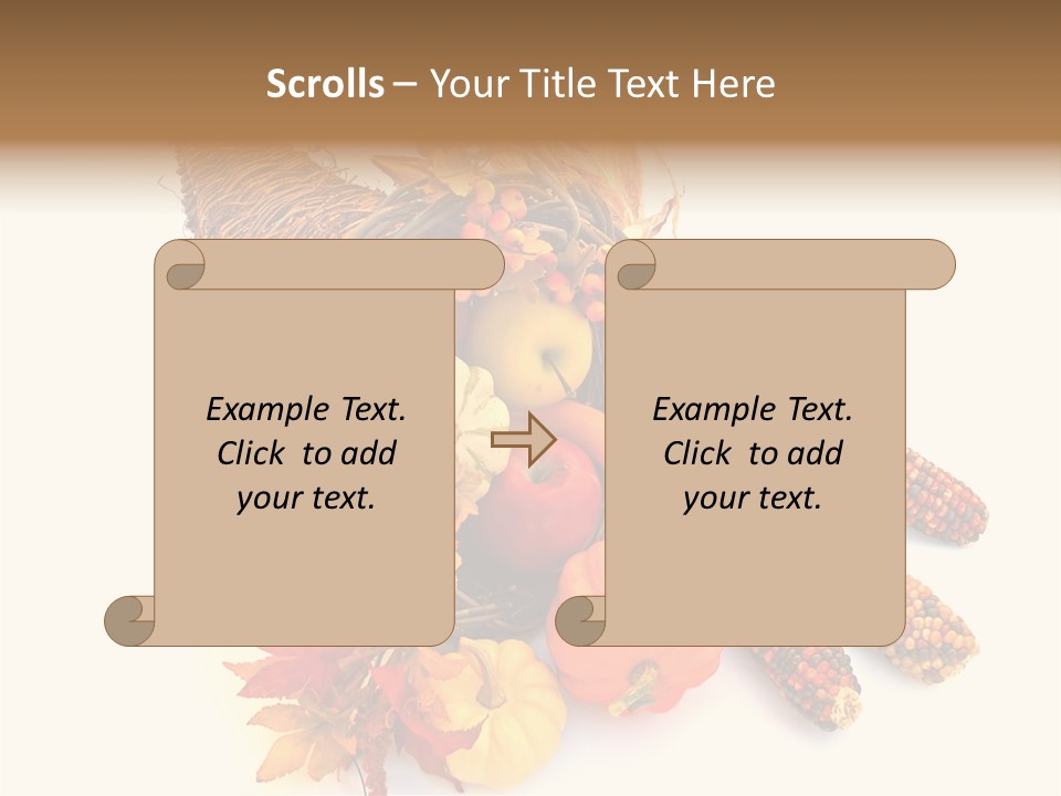 October Thanksgiving Cornucopia PowerPoint Template