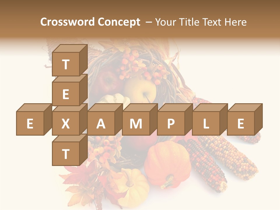 October Thanksgiving Cornucopia PowerPoint Template