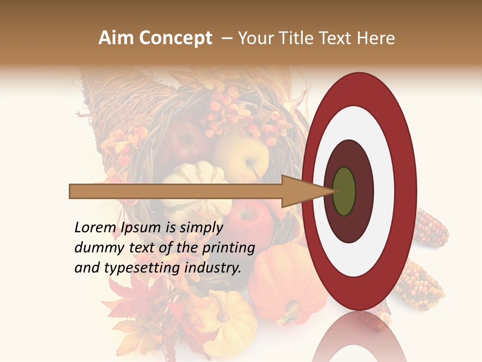 October Thanksgiving Cornucopia PowerPoint Template
