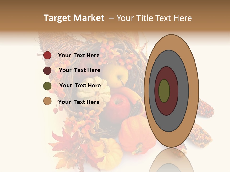 October Thanksgiving Cornucopia PowerPoint Template