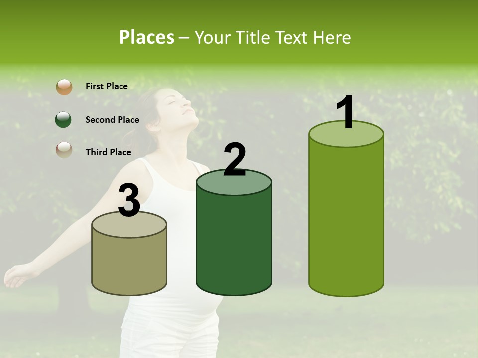 Woman Brunette Relaxing PowerPoint Template