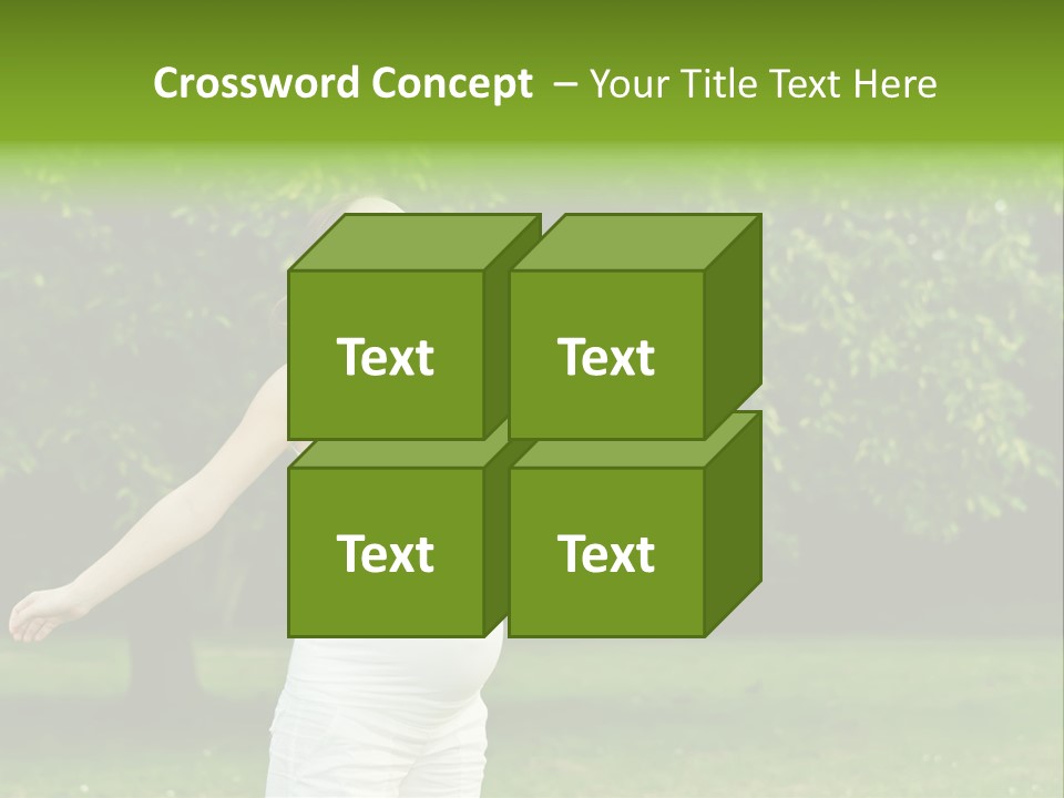 Woman Brunette Relaxing PowerPoint Template