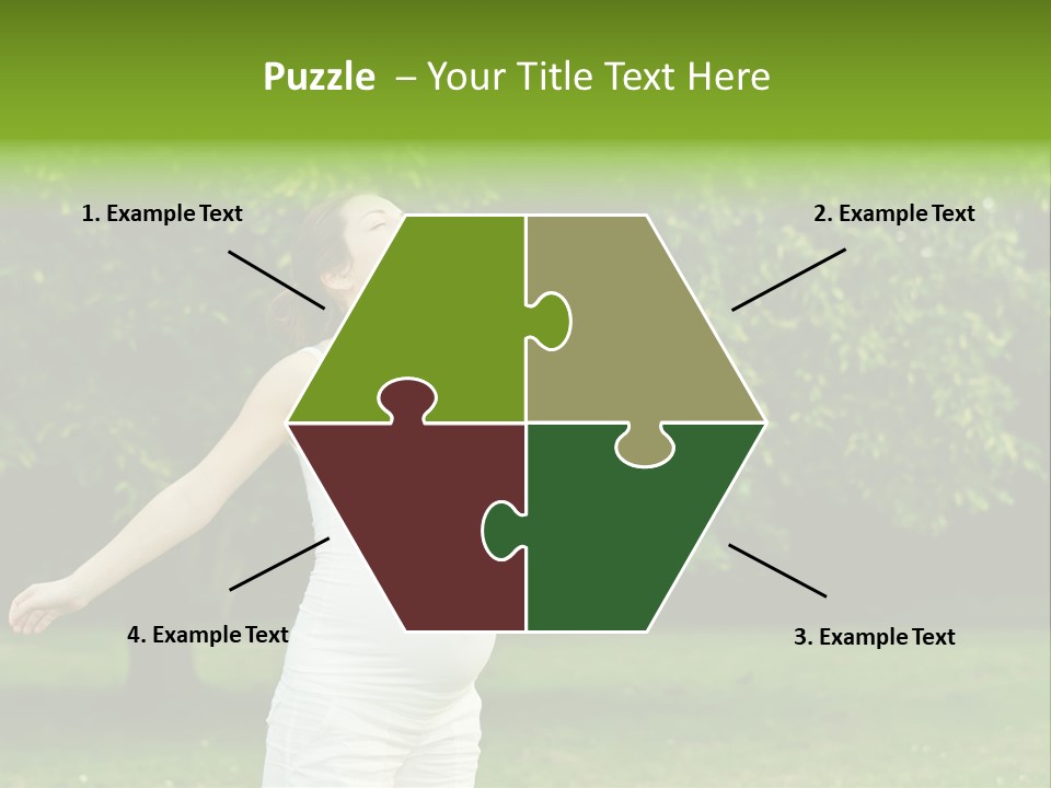 Woman Brunette Relaxing PowerPoint Template