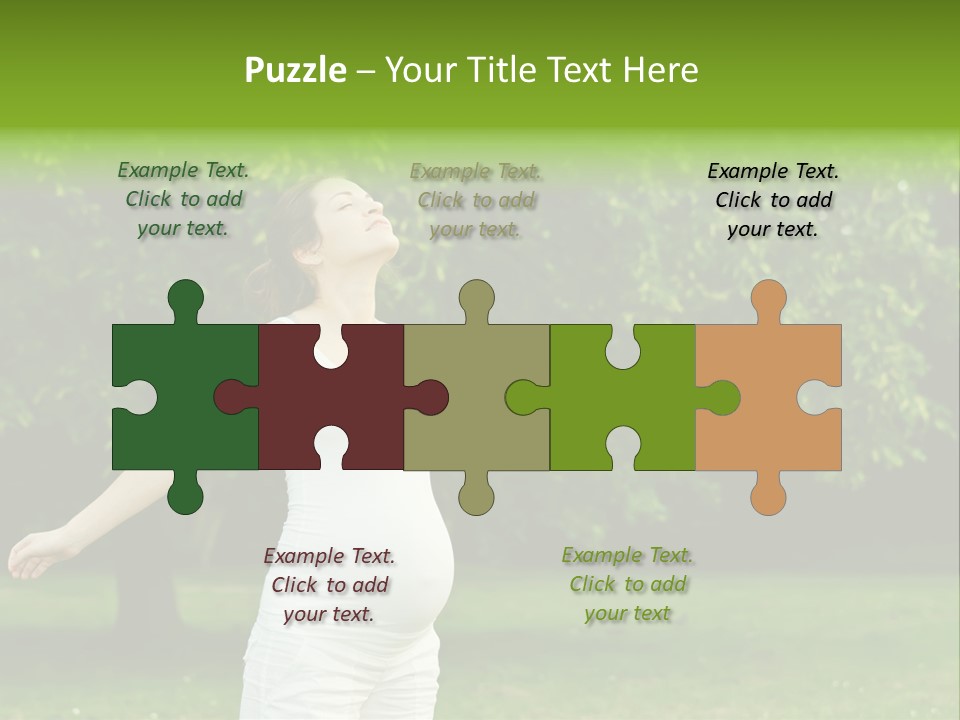 Woman Brunette Relaxing PowerPoint Template