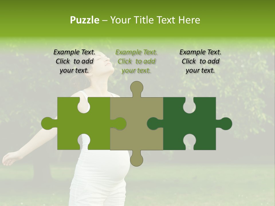 Woman Brunette Relaxing PowerPoint Template