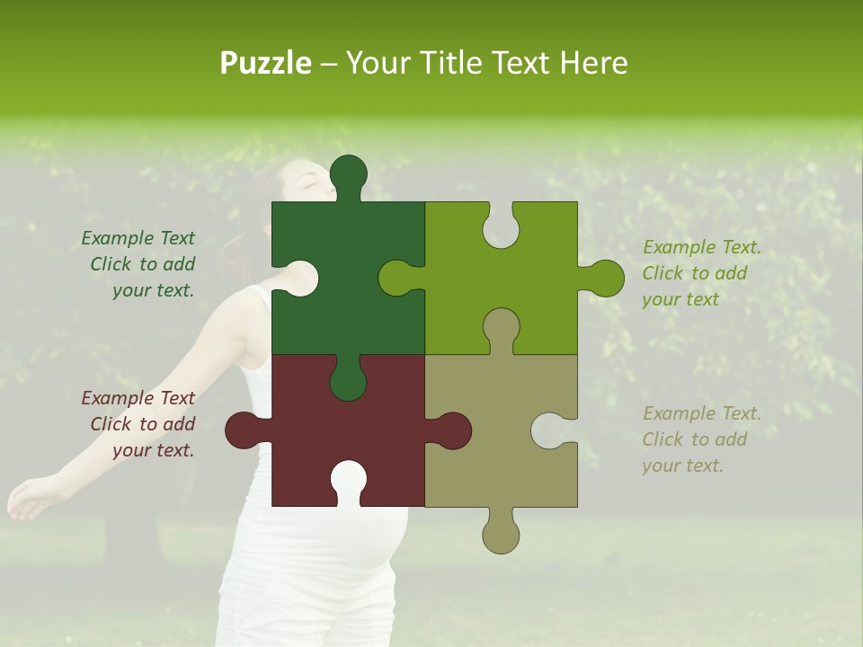 Woman Brunette Relaxing PowerPoint Template