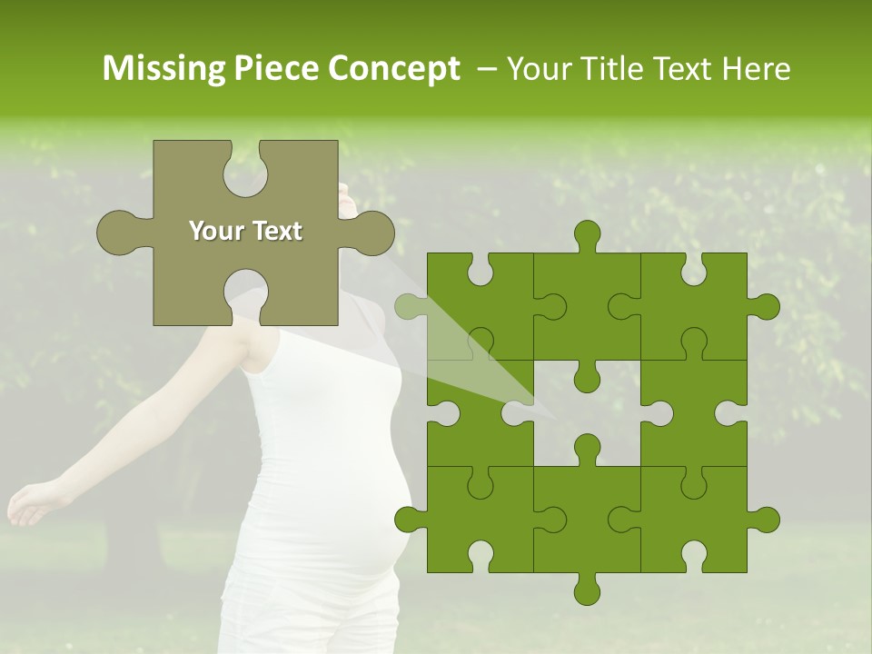 Woman Brunette Relaxing PowerPoint Template