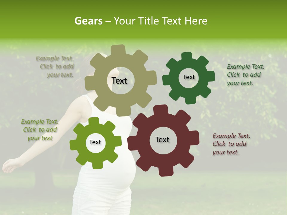 Woman Brunette Relaxing PowerPoint Template