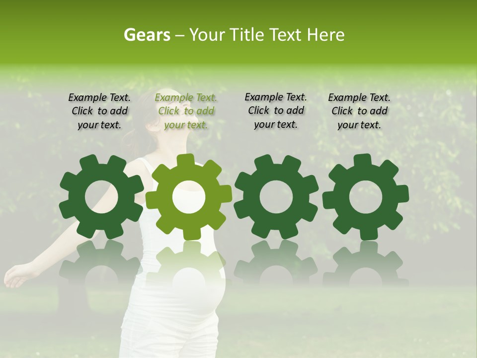 Woman Brunette Relaxing PowerPoint Template