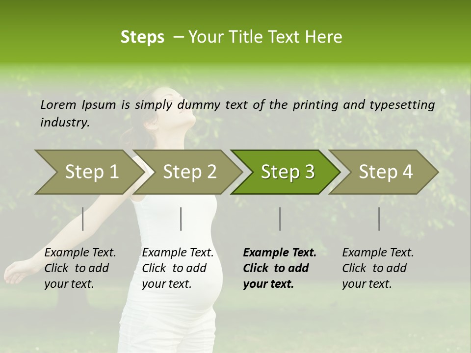 Woman Brunette Relaxing PowerPoint Template