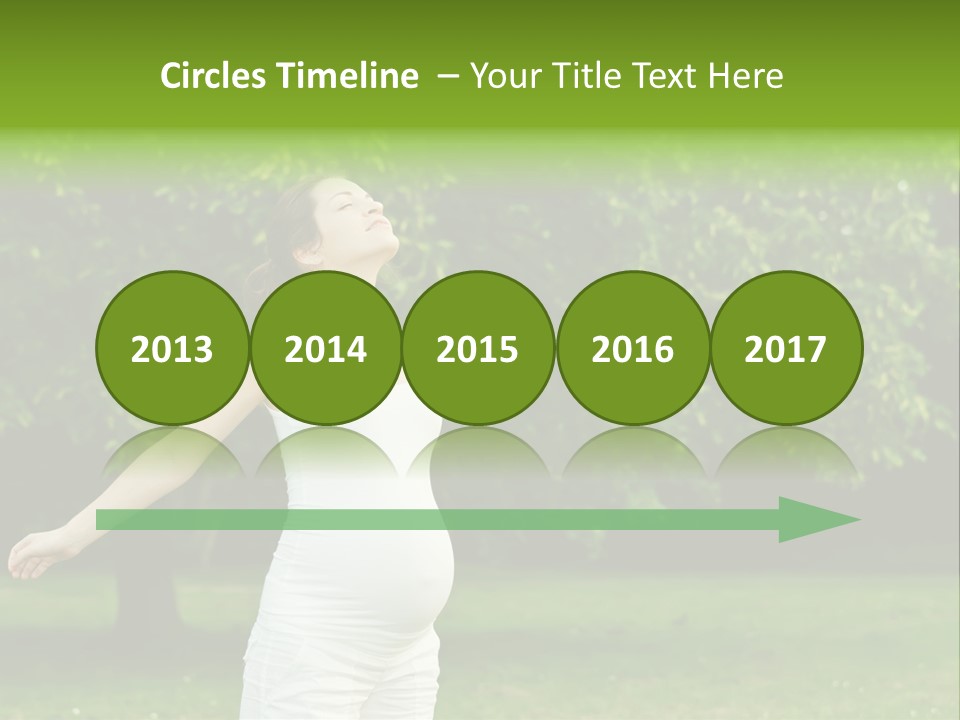 Woman Brunette Relaxing PowerPoint Template