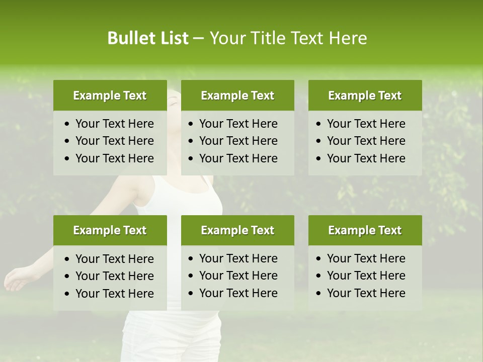 Woman Brunette Relaxing PowerPoint Template