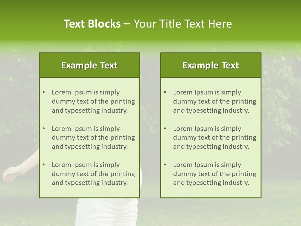 Woman Brunette Relaxing PowerPoint Template
