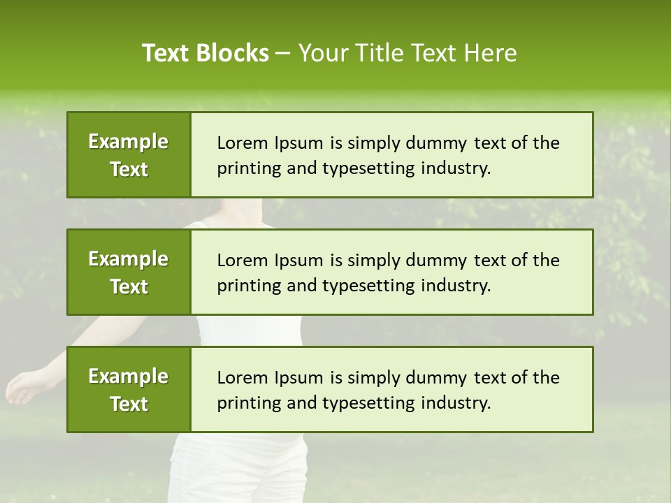 Woman Brunette Relaxing PowerPoint Template