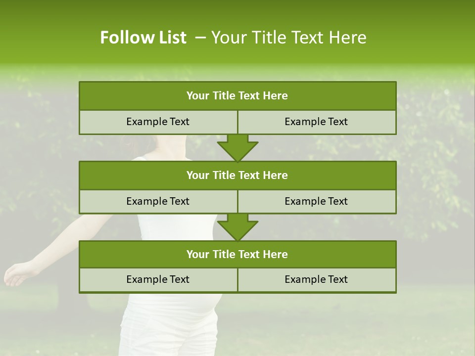 Woman Brunette Relaxing PowerPoint Template