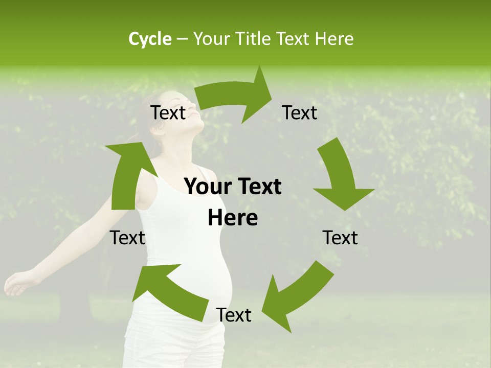 Woman Brunette Relaxing PowerPoint Template