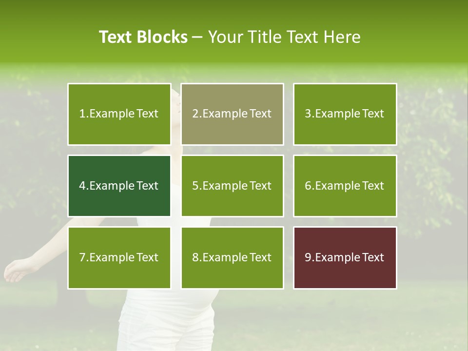 Woman Brunette Relaxing PowerPoint Template