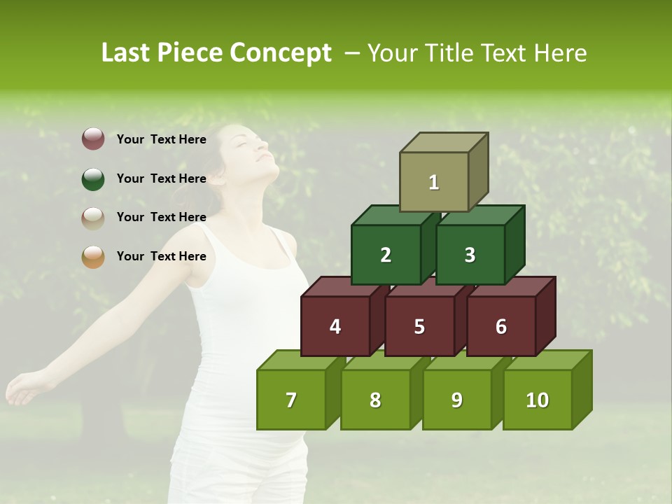 Woman Brunette Relaxing PowerPoint Template