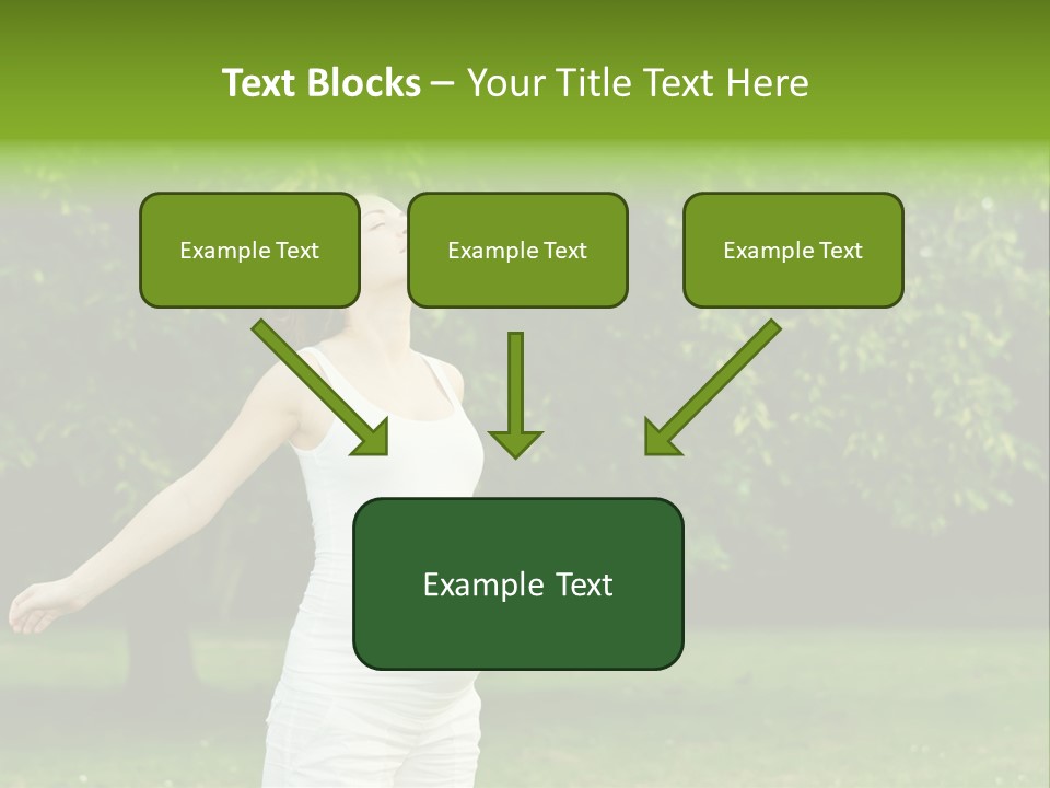 Woman Brunette Relaxing PowerPoint Template