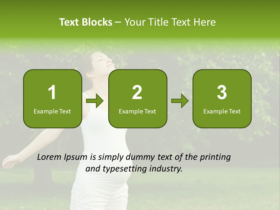 Woman Brunette Relaxing PowerPoint Template