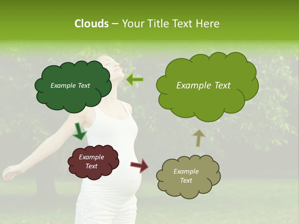 Woman Brunette Relaxing PowerPoint Template