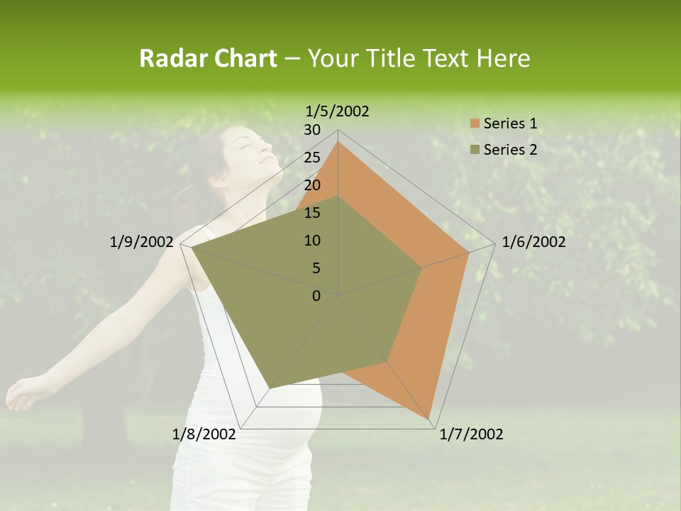 Woman Brunette Relaxing PowerPoint Template