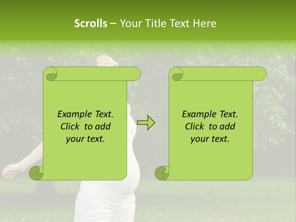Woman Brunette Relaxing PowerPoint Template