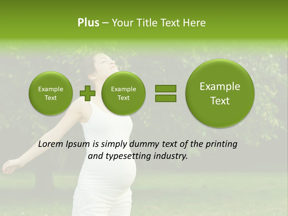 Woman Brunette Relaxing PowerPoint Template