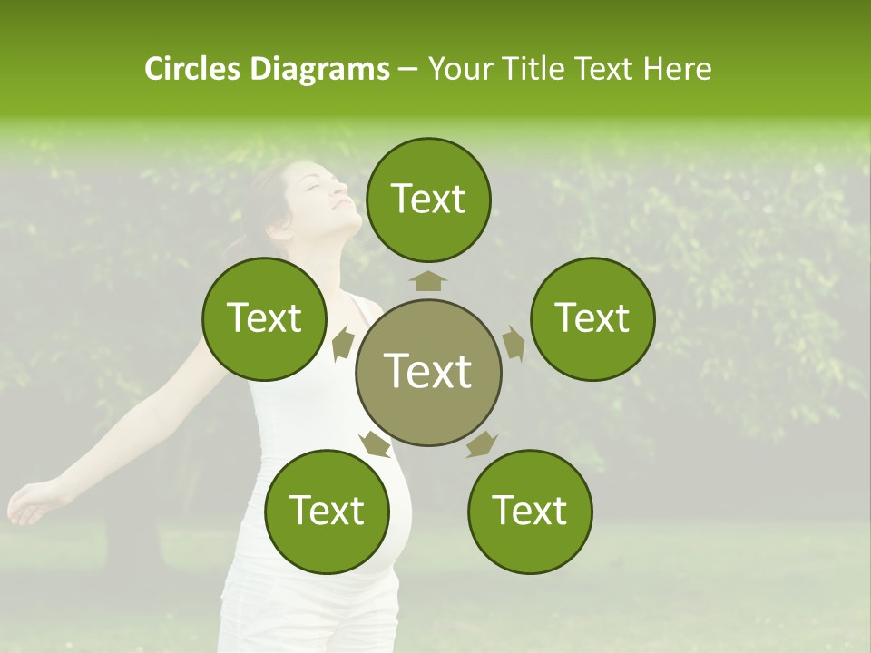 Woman Brunette Relaxing PowerPoint Template