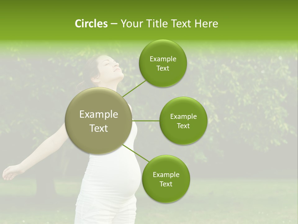 Woman Brunette Relaxing PowerPoint Template