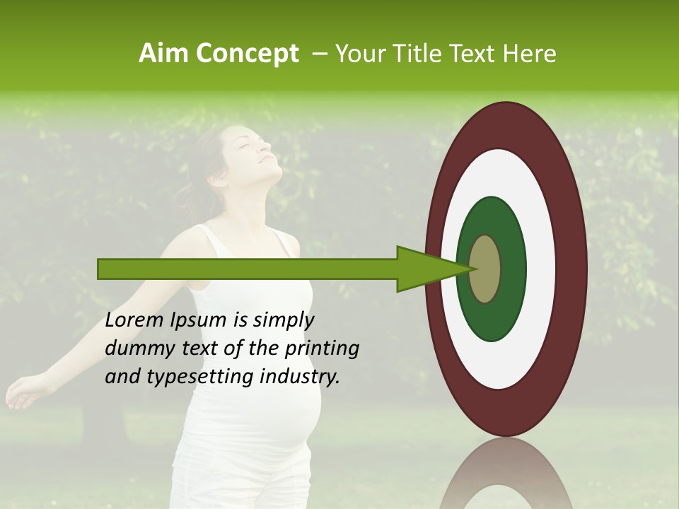 Woman Brunette Relaxing PowerPoint Template