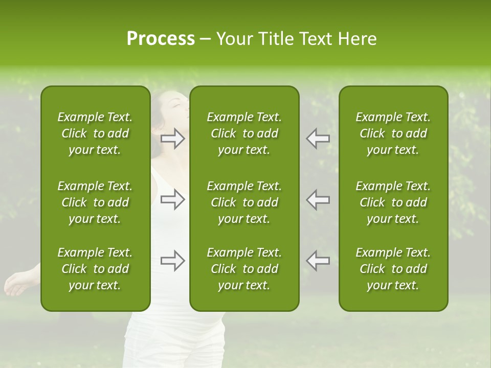 Woman Brunette Relaxing PowerPoint Template