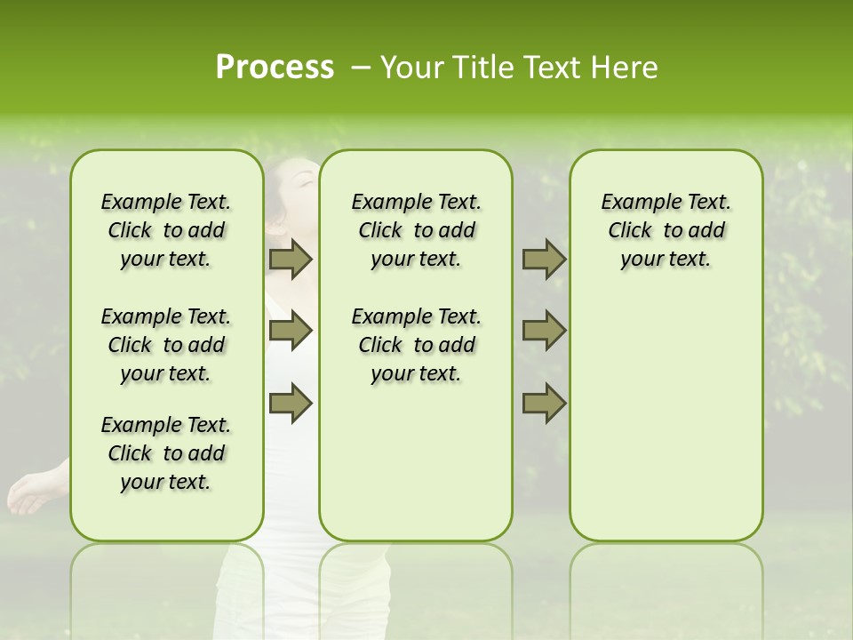 Woman Brunette Relaxing PowerPoint Template