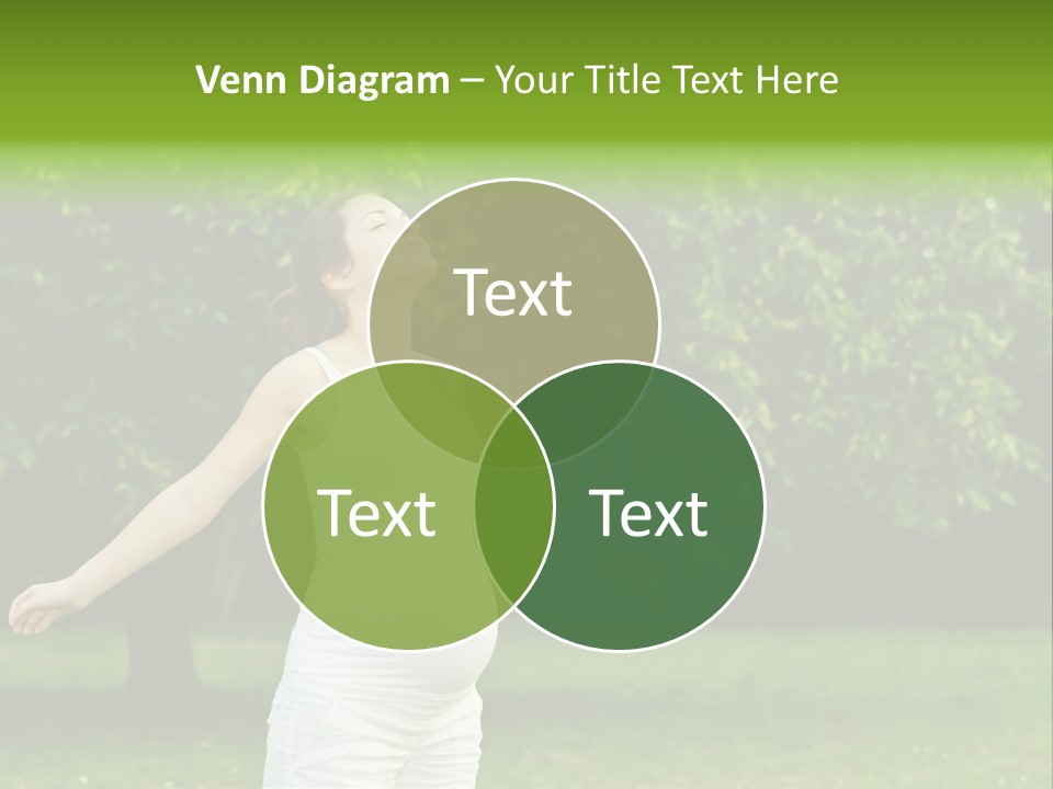 Woman Brunette Relaxing PowerPoint Template