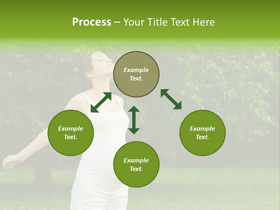 Woman Brunette Relaxing PowerPoint Template