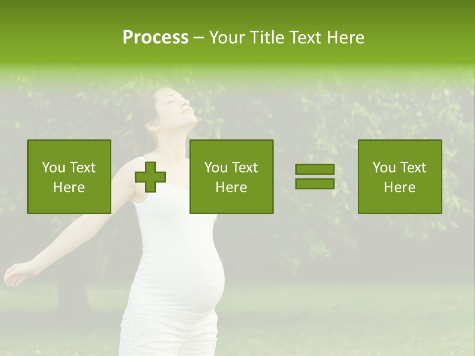 Woman Brunette Relaxing PowerPoint Template