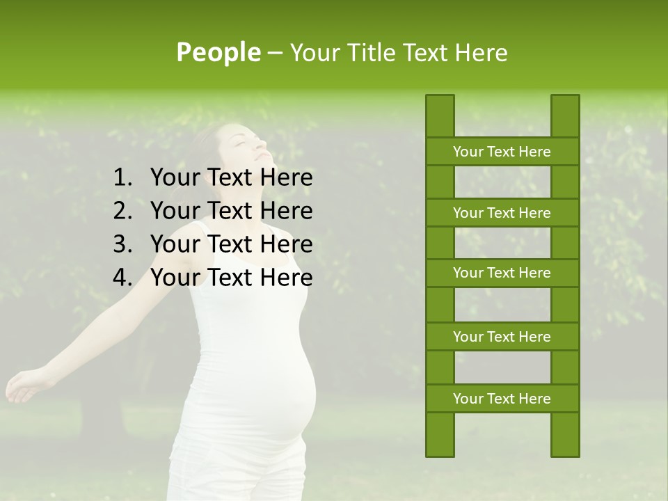 Woman Brunette Relaxing PowerPoint Template