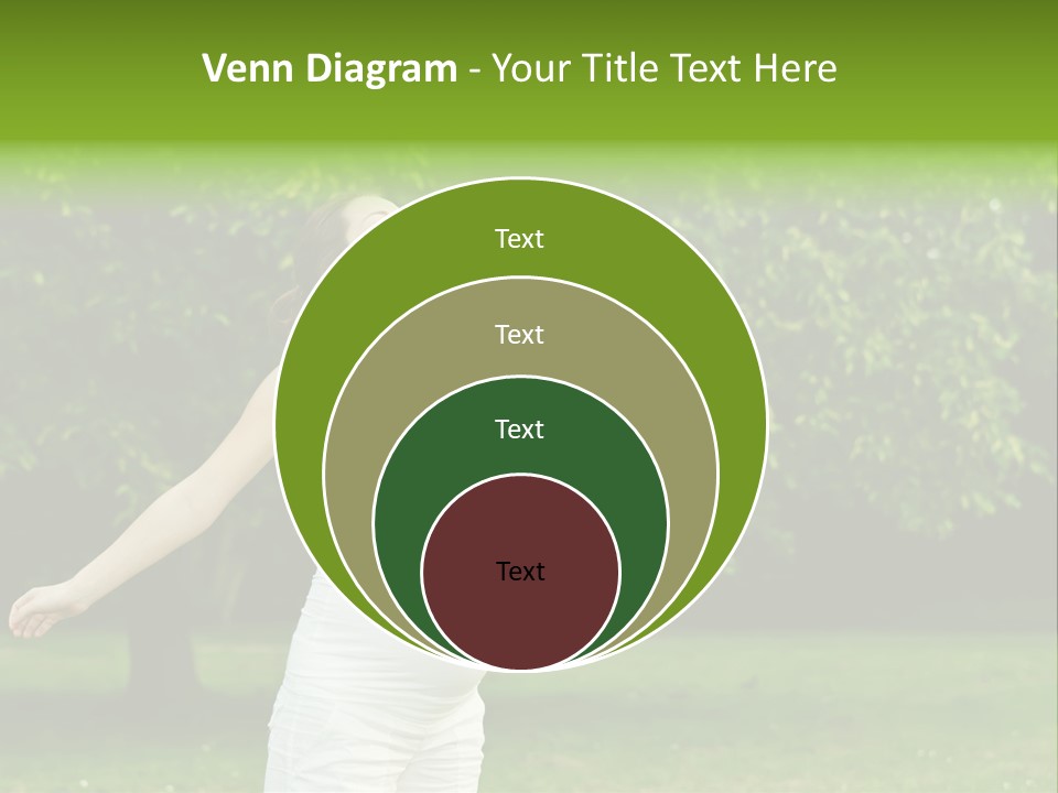 Woman Brunette Relaxing PowerPoint Template