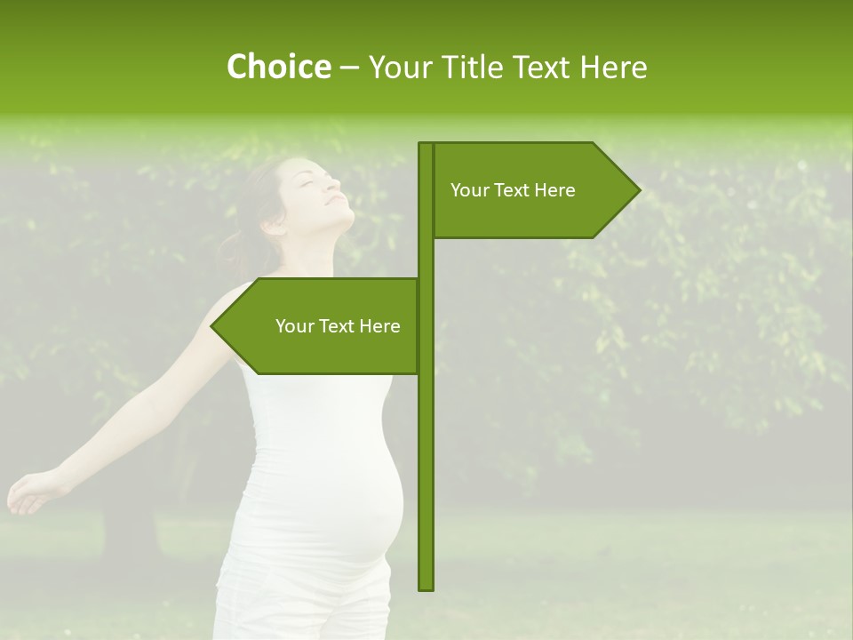 Woman Brunette Relaxing PowerPoint Template