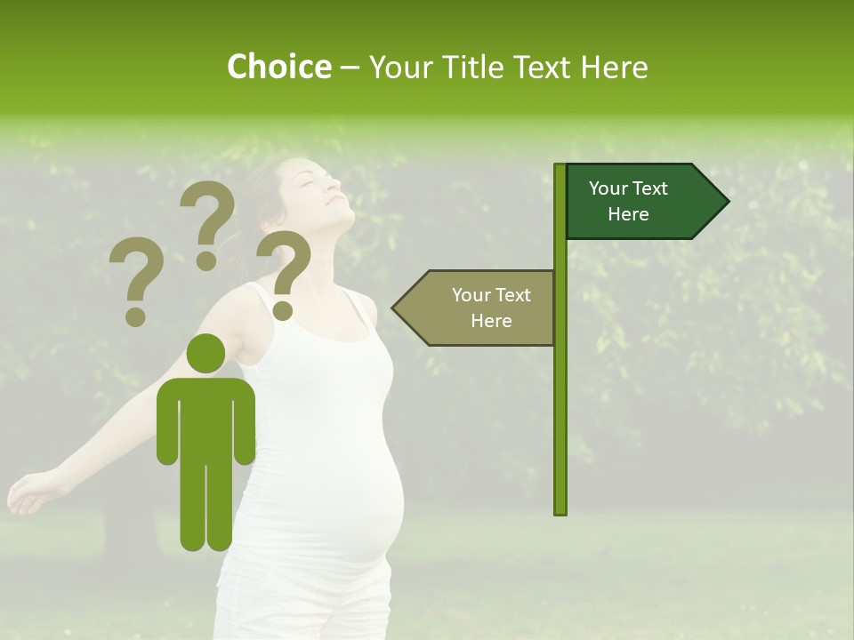 Woman Brunette Relaxing PowerPoint Template