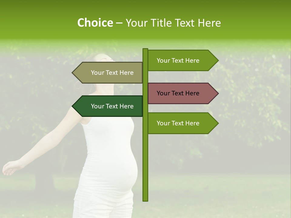 Woman Brunette Relaxing PowerPoint Template