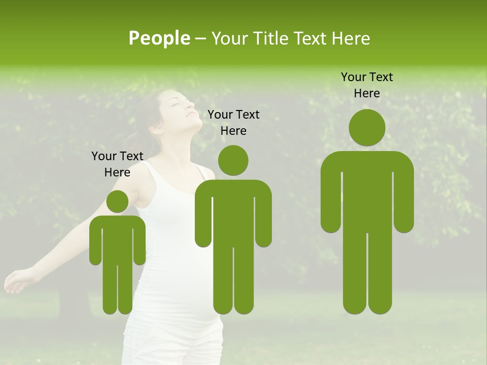 Woman Brunette Relaxing PowerPoint Template