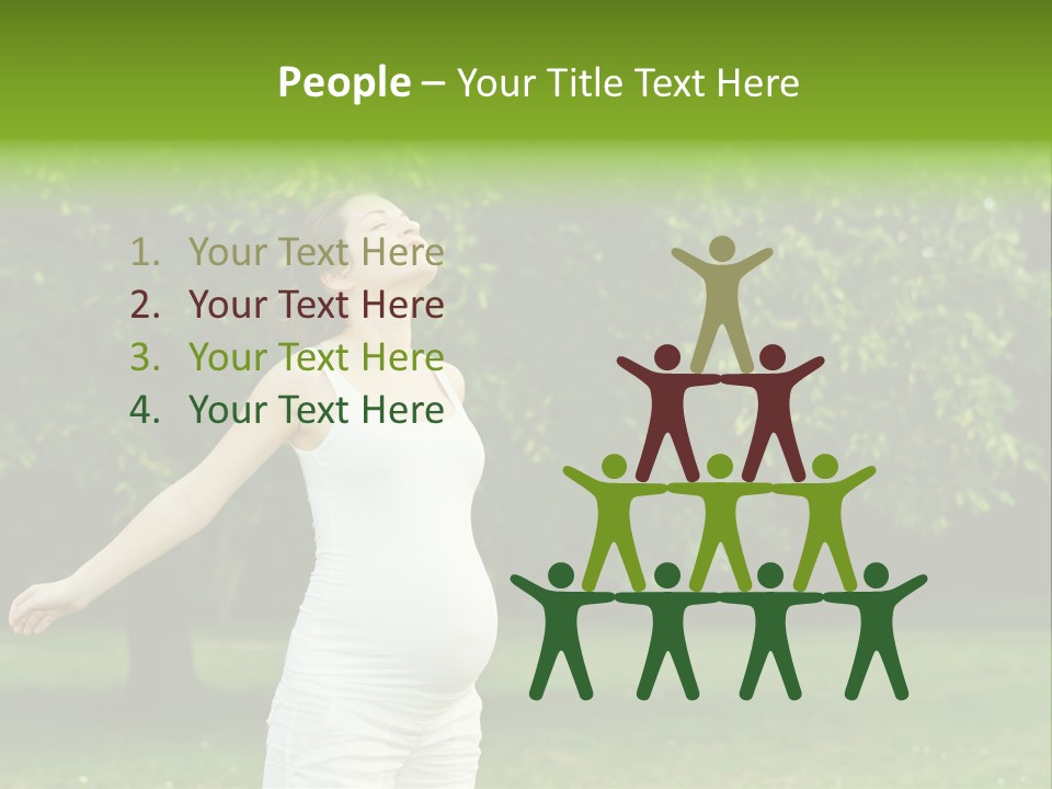 Woman Brunette Relaxing PowerPoint Template