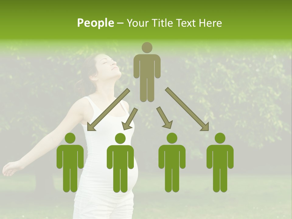 Woman Brunette Relaxing PowerPoint Template