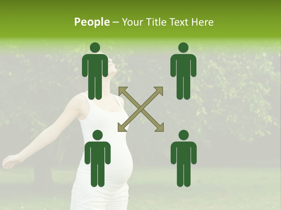 Woman Brunette Relaxing PowerPoint Template