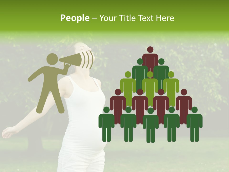 Woman Brunette Relaxing PowerPoint Template