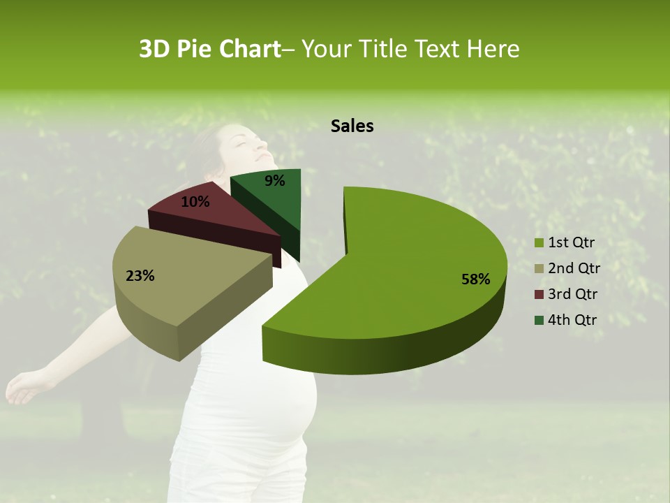 Woman Brunette Relaxing PowerPoint Template